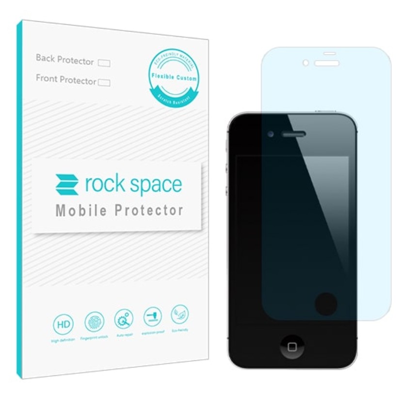 گلس نانو هیدروژل آنتی بلو و ضد ضربه گوشی اپل iphone 4 برند راک اسپیس