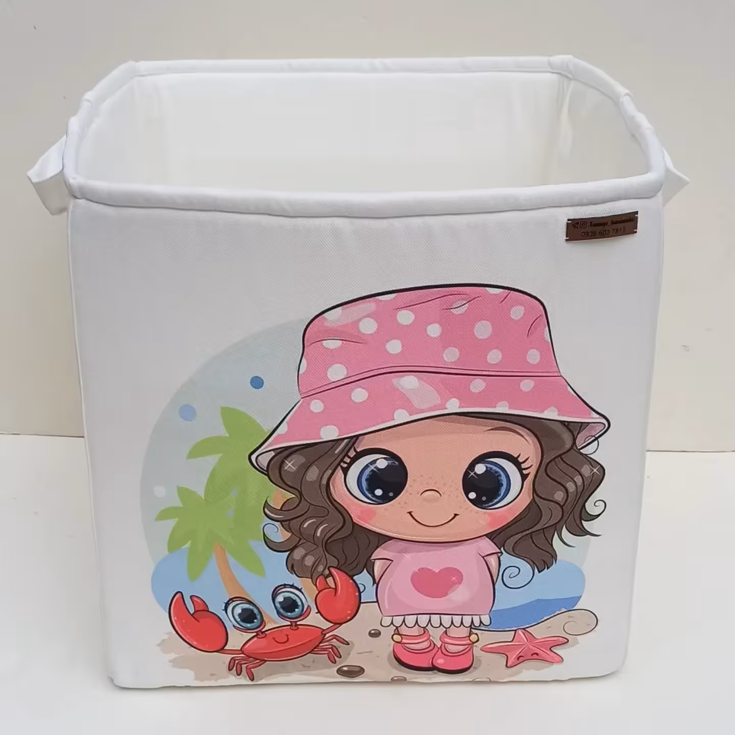 باکس نظم دهنده پارچه ای  مکعبی دخترانه قابل شستشو نمایه