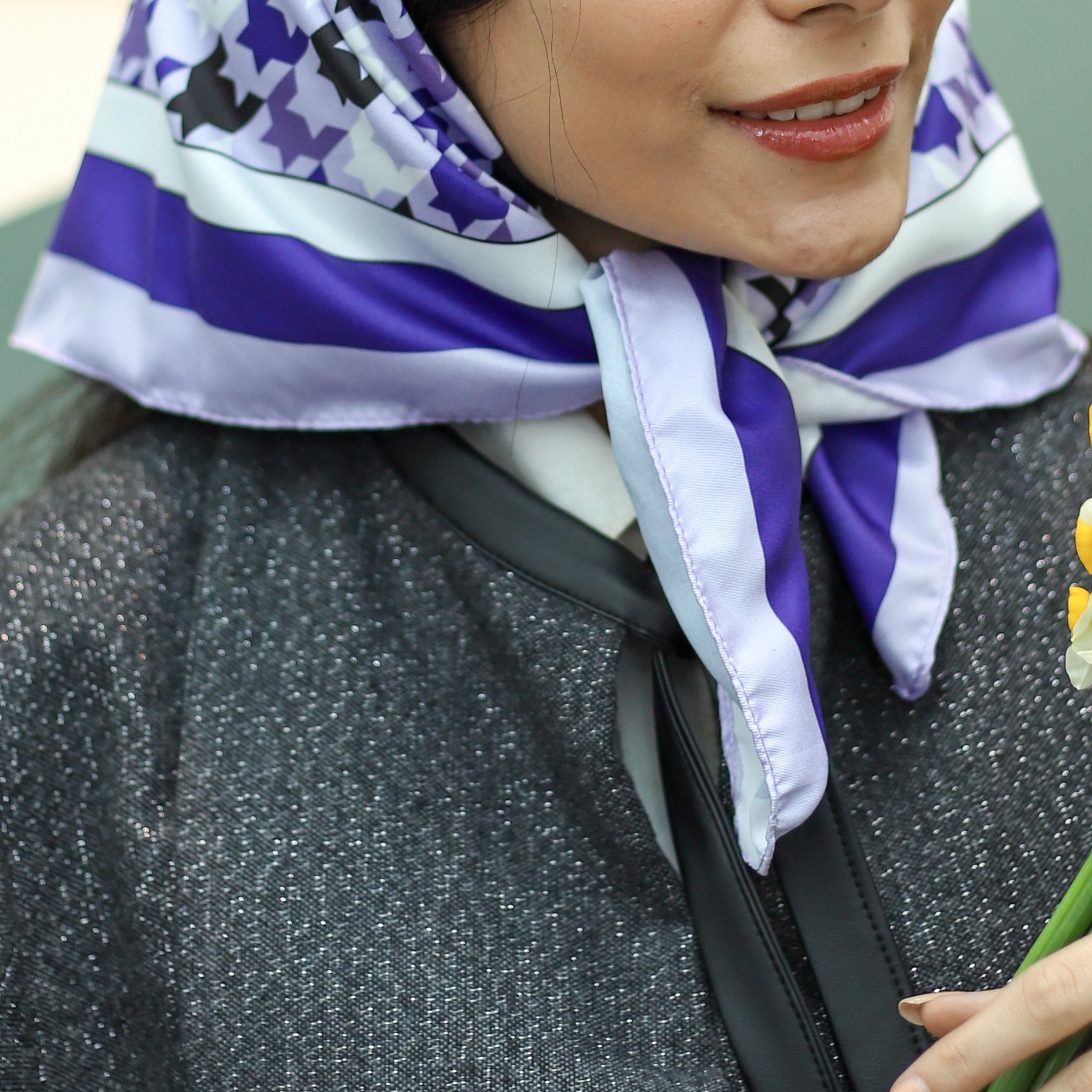 مینی اسکارف پیچازی بنفش
