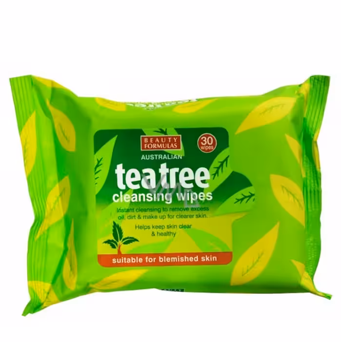 دستمال مرطوب آرایش پاک کن تی تری 30 عددی Tea Tree