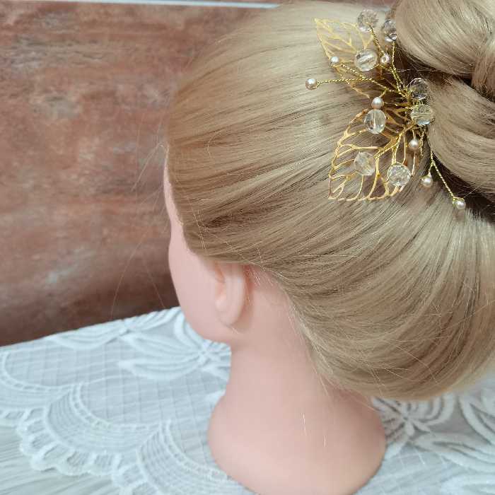 شانه مو جذاب مدل هانا طلایی رنگ