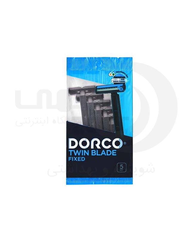 خودتراش مردانه 2 تیغ دورکو مدل Twin Blade Fixed بسته 5 عددی - فروشگاه اینترنتی افخمی