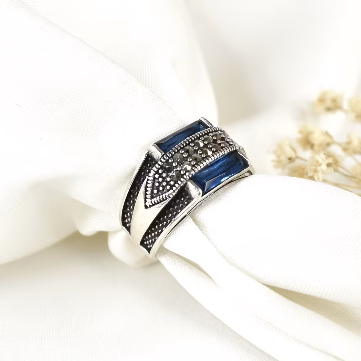 انگشتر با سنگ طرح یاقوت ساخت ترکیه کد 9659