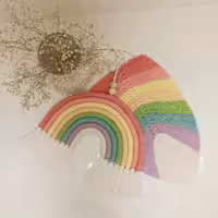 ست رنگین کمان و برگ مکرومه