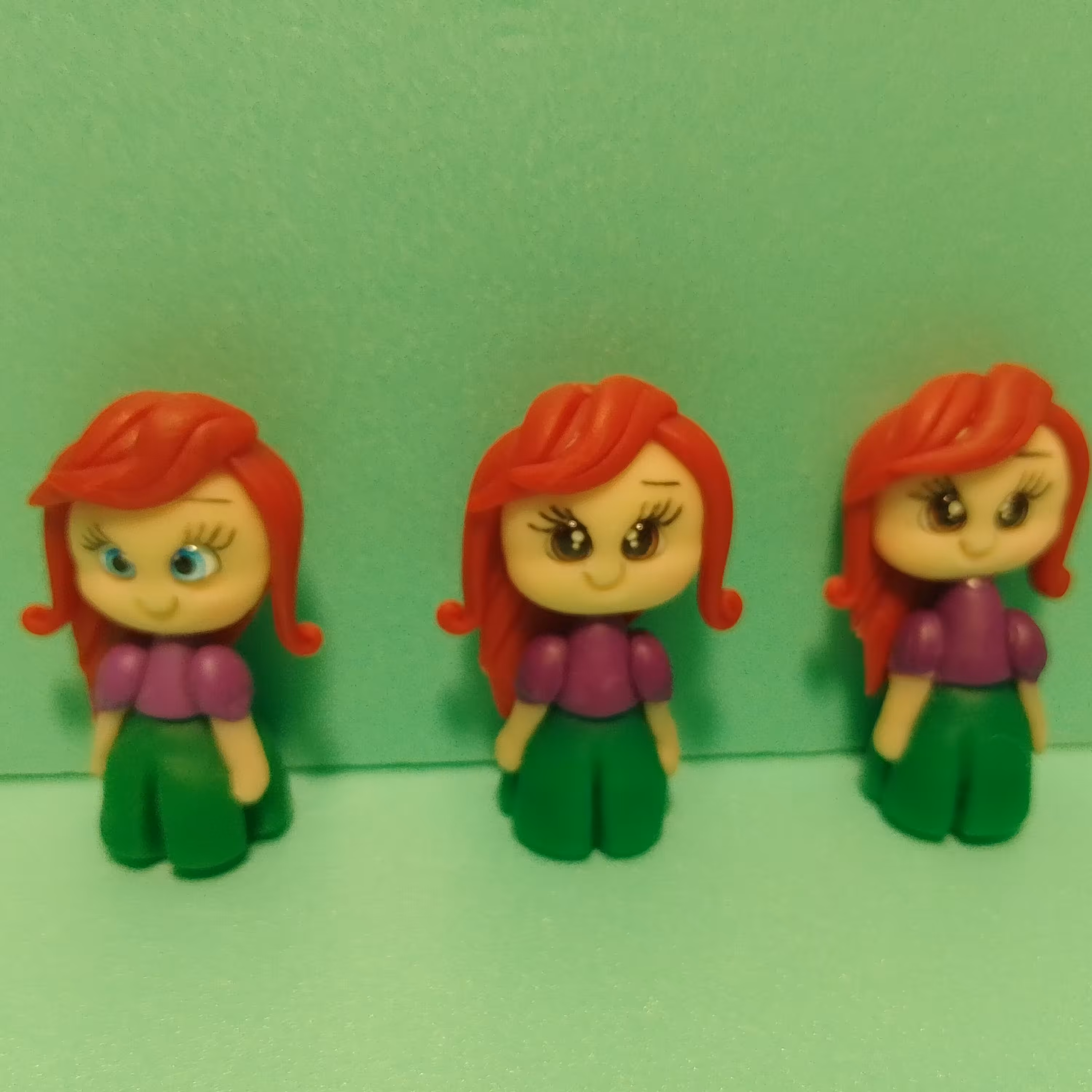 سرمدادی دخترانه کد 04 بسته 3عددی جنس خمیری هنر دست هنرمندان کاشمر