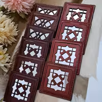 آینه  چرم طبیعی  گاوی و دستدوز ی شده