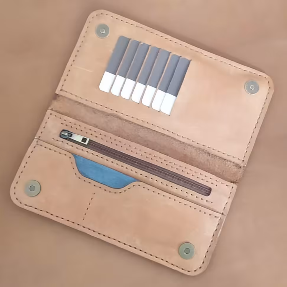 کیف پول کتی چرم