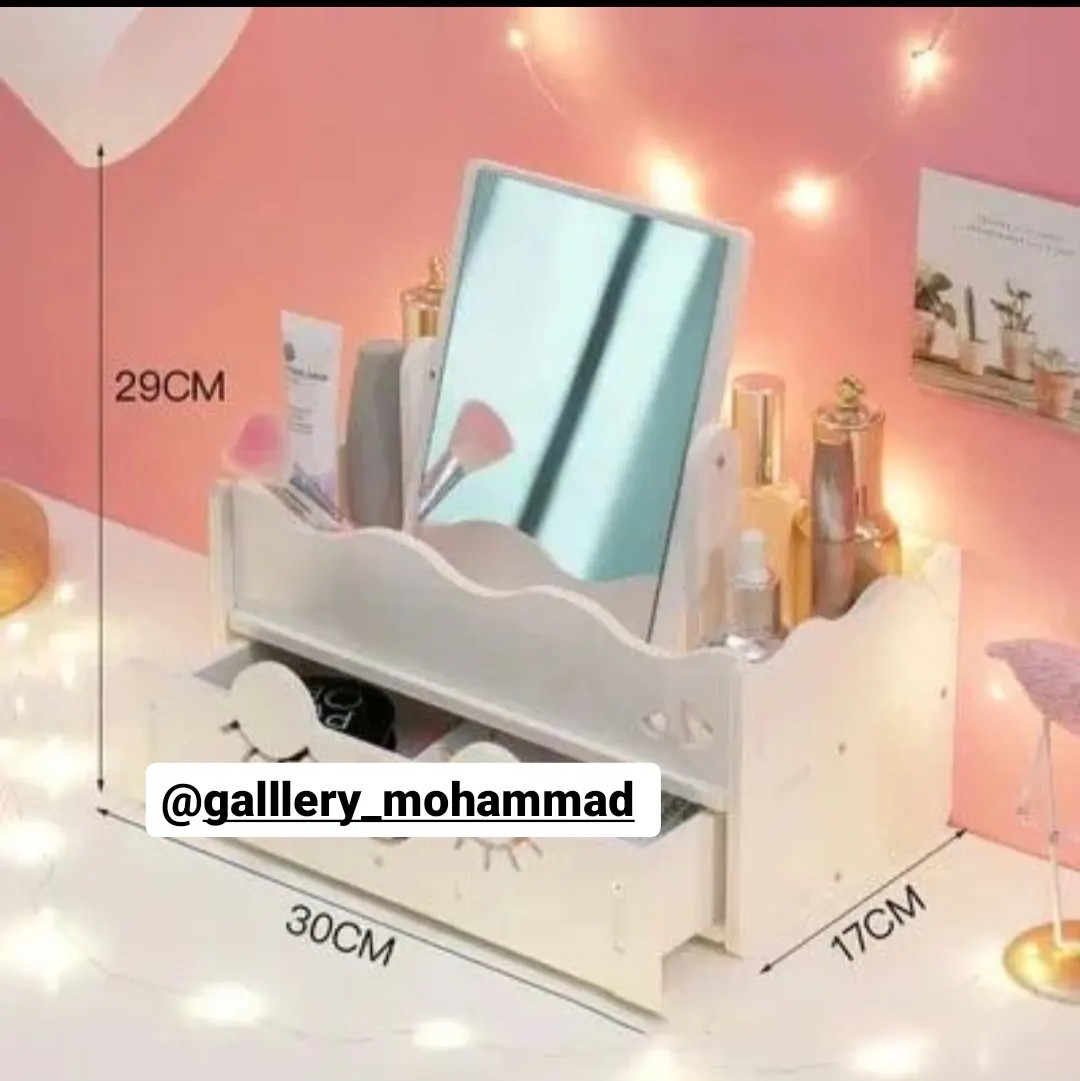 شلف استند جالوازم آرایشی آینه ای کشو دار