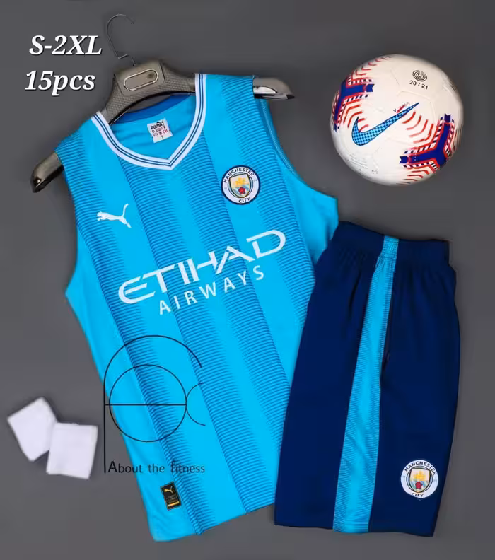 کیت منچستر سیتی فصل 2024-2023 (حلقه ای شورت) ورژن هواداری