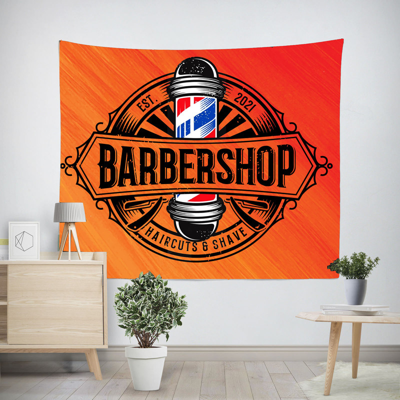 پوستر پارچه ای پرینتینگ لند طرح بکدراپ آرایشگاه کد B15