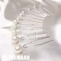 سنجاق شینیون مرواریدی 11عددی ماه فام و تاج ماه