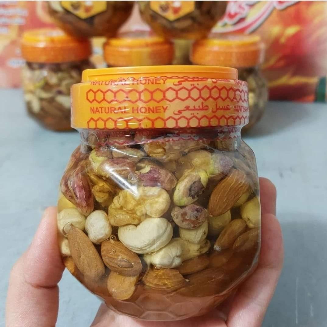 معجون عسل انگبین اصل انگبین سفارشی و چهار مغز  500گرمی (ارسال رایگان)