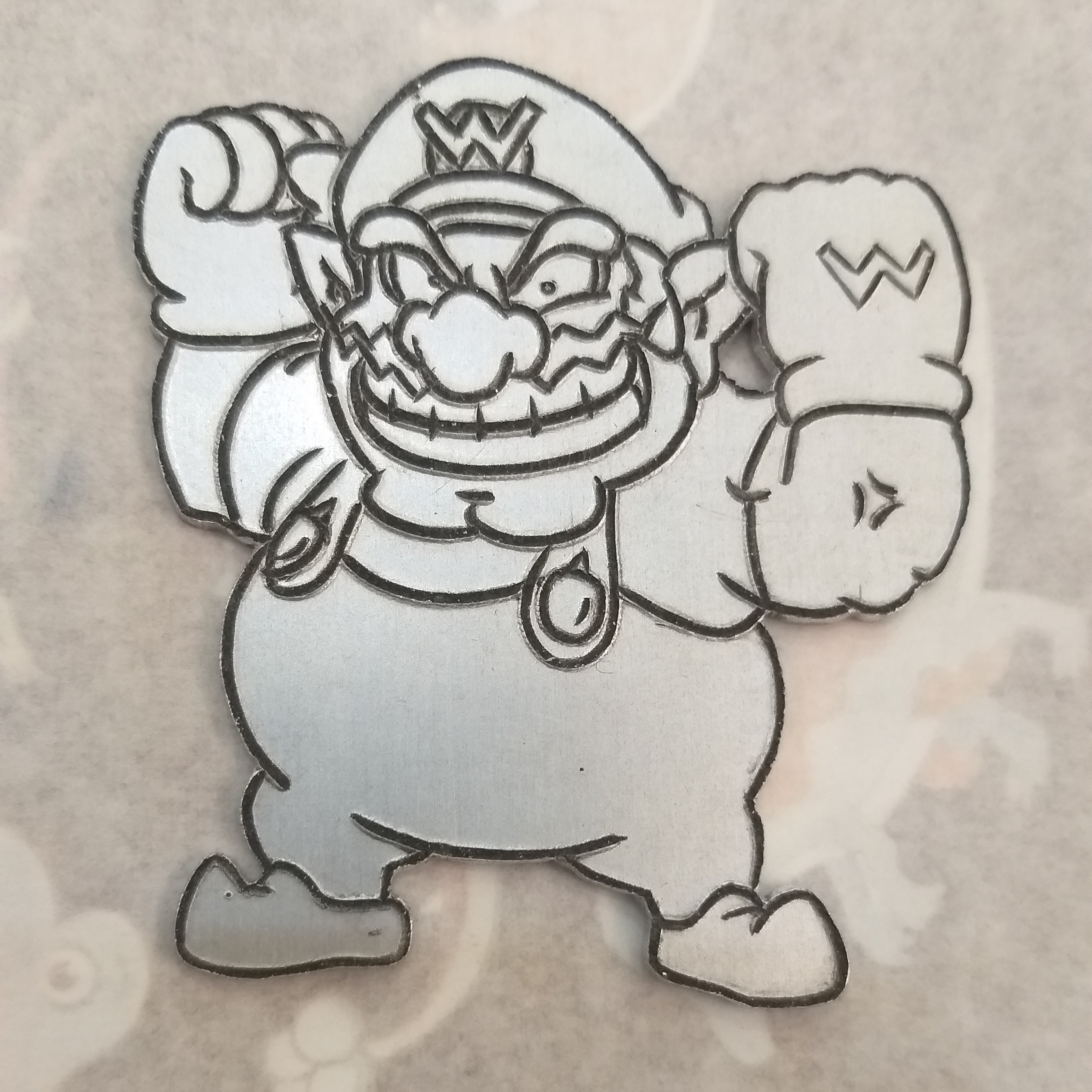پلاک سوپر ماریو Super Mario ( نماد بازی قارچ خور ) 6 واریو Wario آلومینیومی