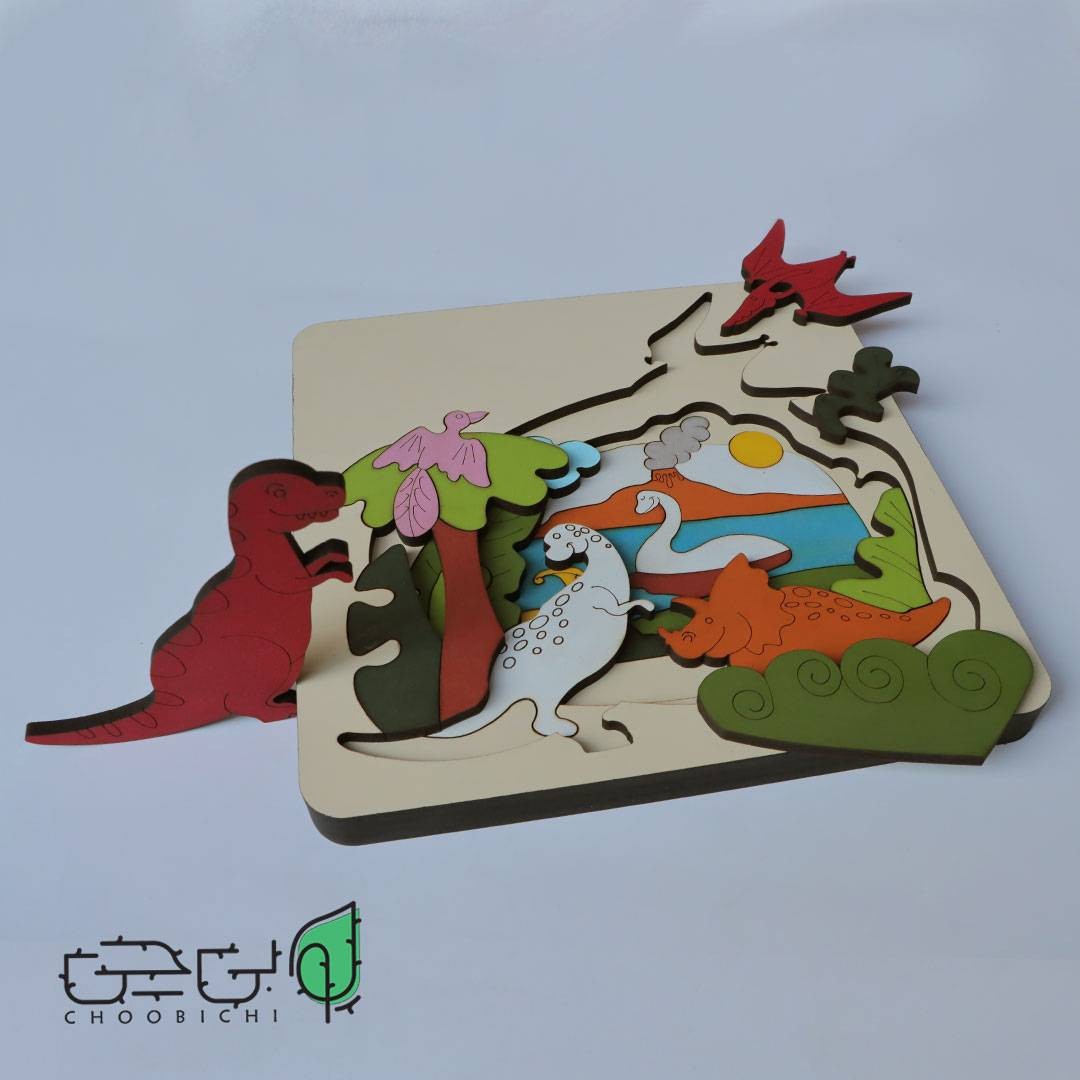 پازل چوبی سه بعدی دایناسور ها 