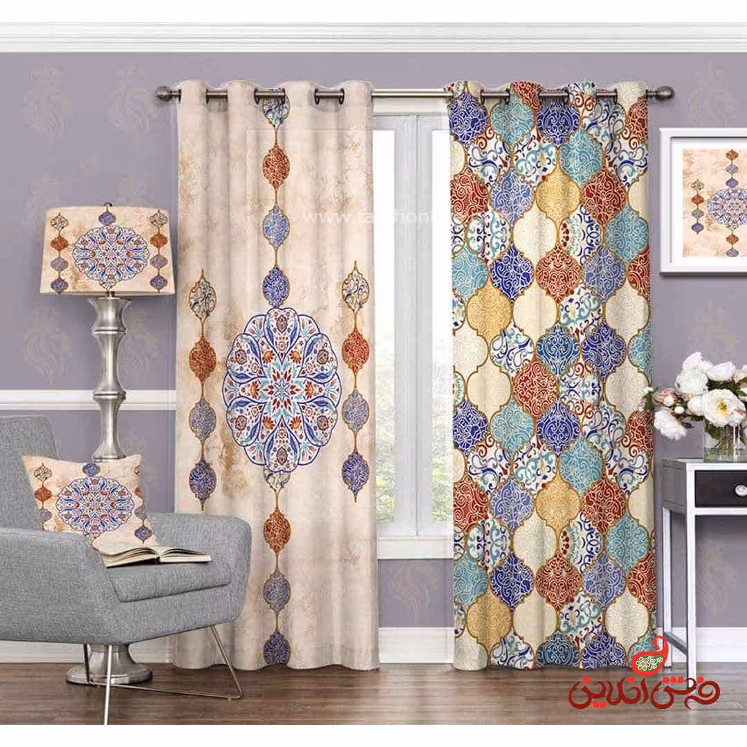 پرده سنتی طرح ترنج کد 3253