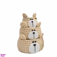 سبد قلاب بافی تریکو کد 101 مجموعه 3 عددی