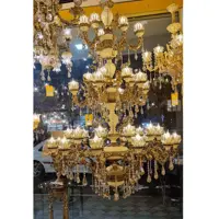 لوستر 3طبقه مهدیس بزرگ نسکافه ای 
