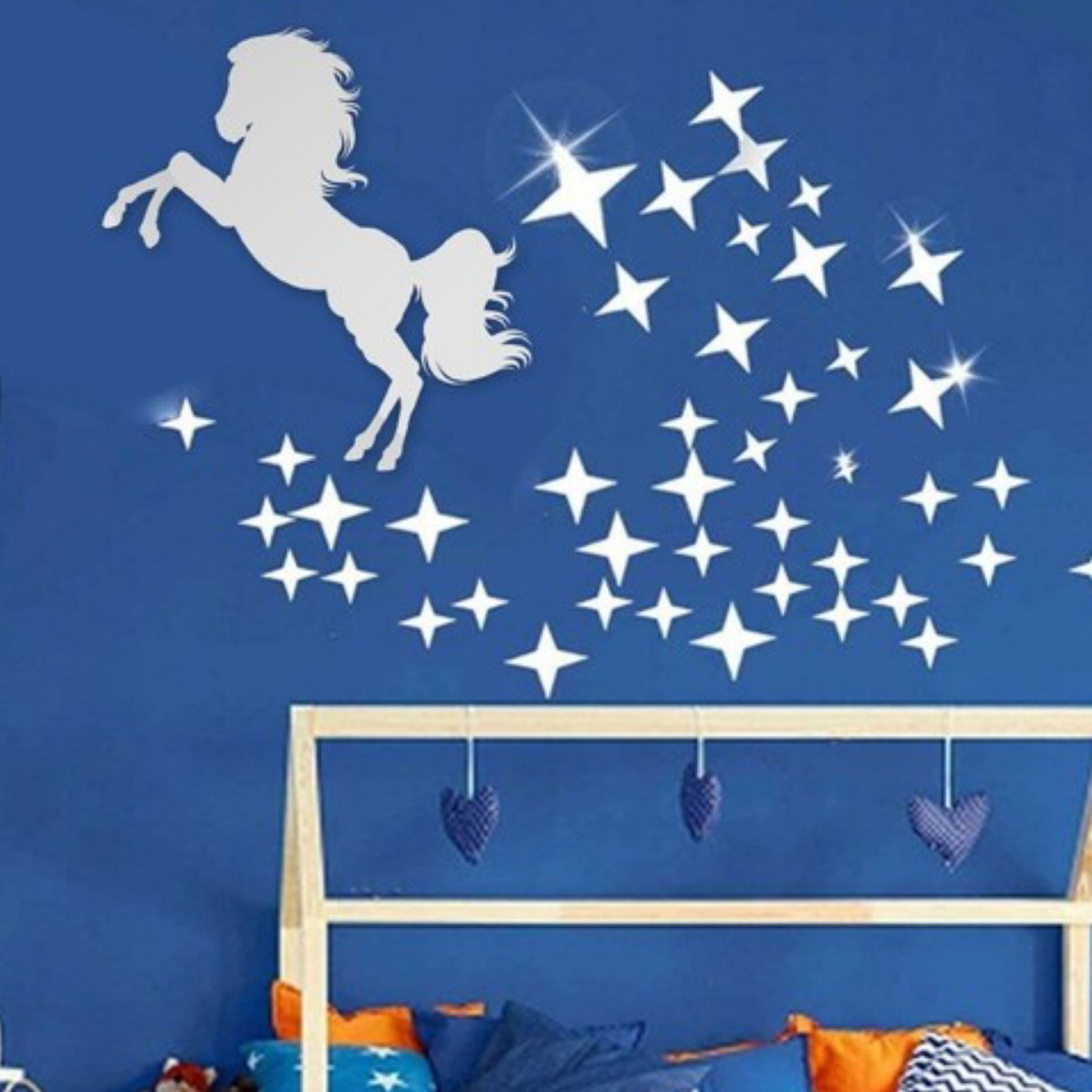 اینه دکوراتیو پدیده پلاس طرح اسب شاخدار