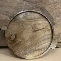 سینی گرد دسته دارا زچوب گردو30 سانتی متر