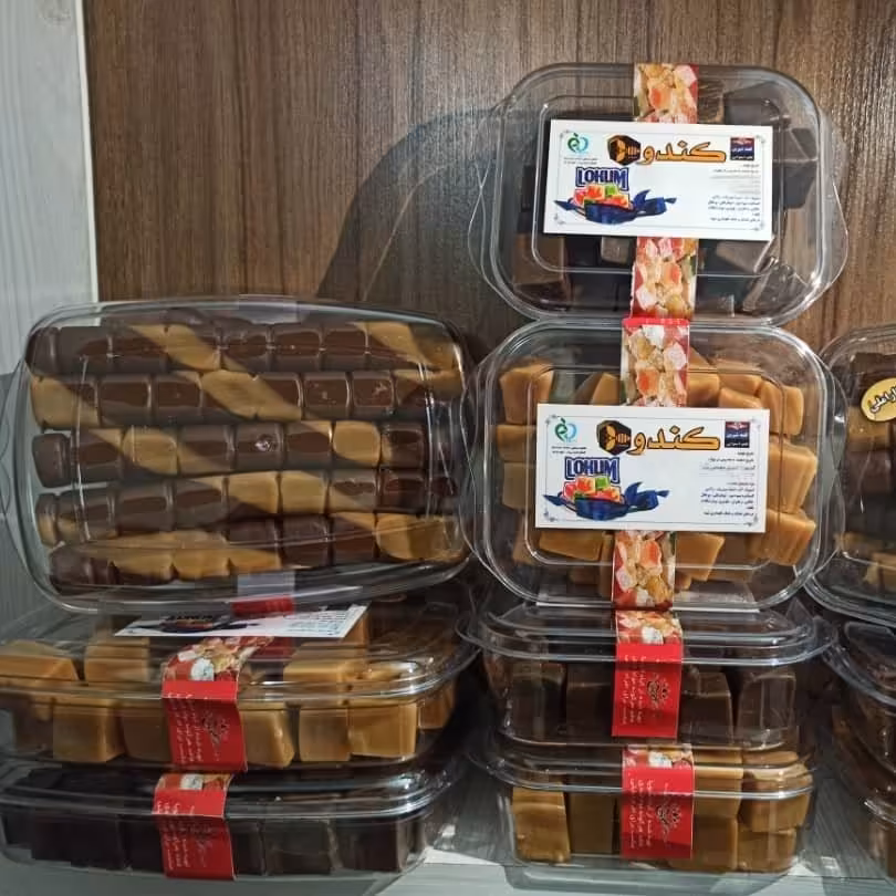 شیرین لقمه کاراملی شکلاتی دورنگ کندو300 گرمی