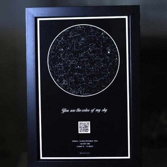 تابلوی موزیکال با طرح آسمان شب تولد 2