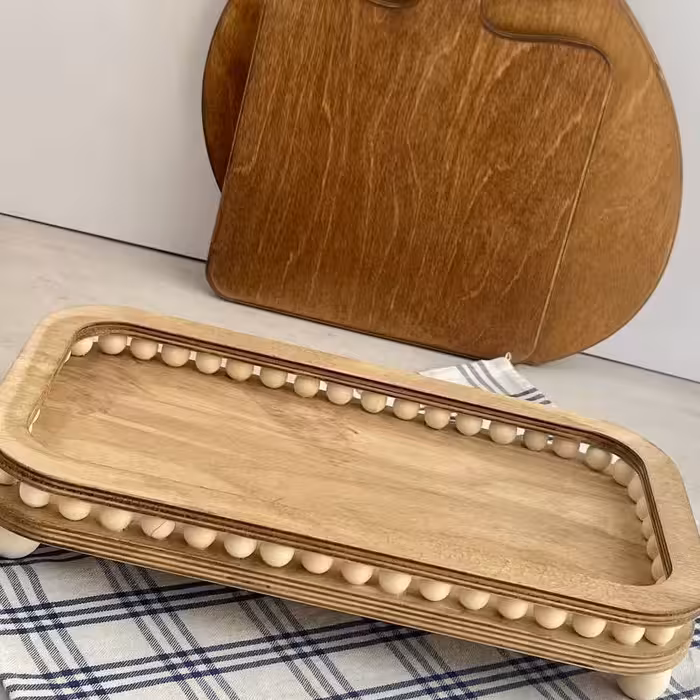 رایزر مهره دار  چوبی پایه داز سایز بزرگ از جنس رووس وود با کیفیت و زیبا سایز بزرگ