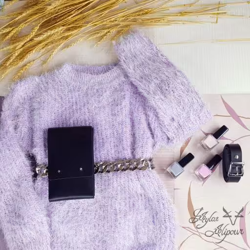 ست کیف چرم و کمربند زنجیری کد 111