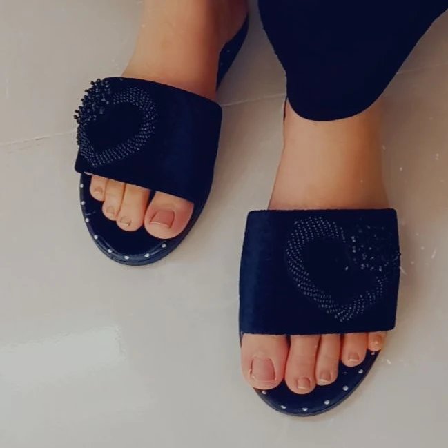 صندل زنانه و دخترانه مخمل از سایز 37 تا 40
