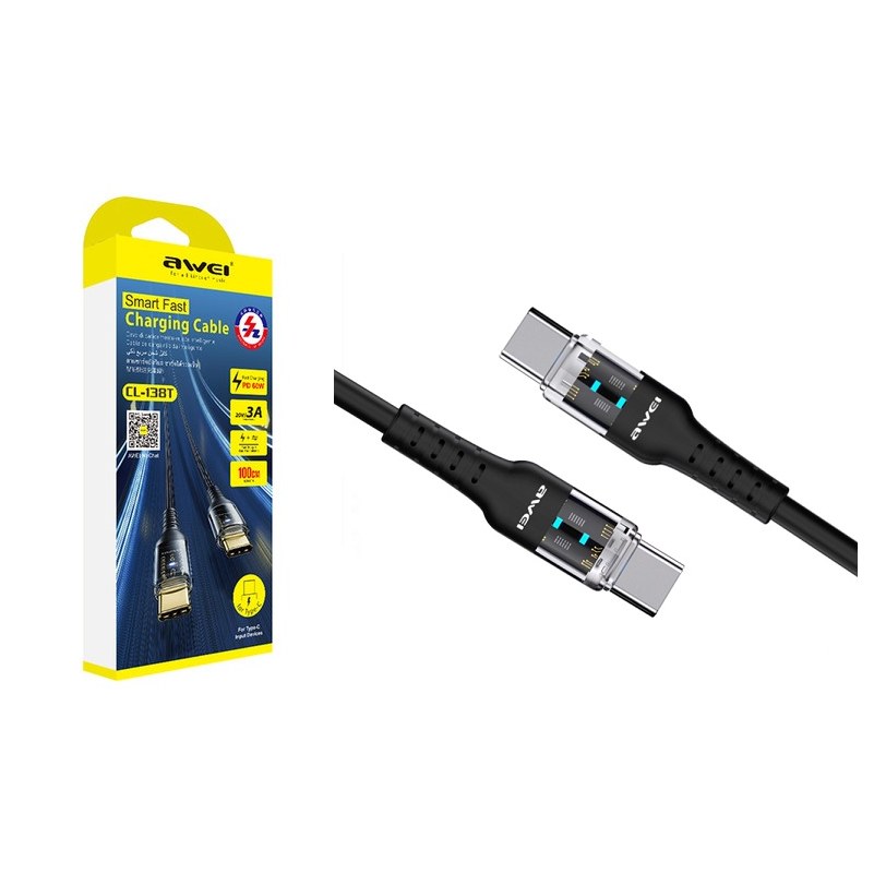 کابل Type-C به Type-C اوی Awei CL-138T 60W 3A