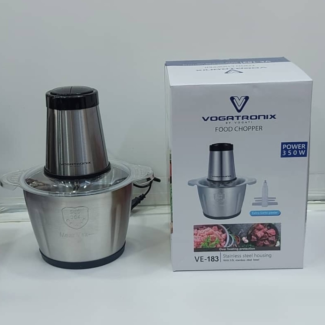 خردکن 3 لیتر استیل وگاتی شش تیغه همراه با پوست کن سیر کیفیت عالی