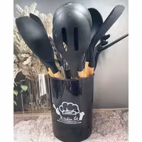 سرویس کفگیر ملاقه 12 پارچه کیچن ست رنگ مشکی