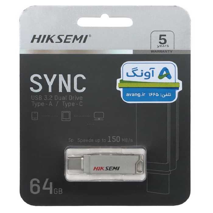 فلش مموری هایک سمی مدل Sync USB 3.2 Type-C ظرفیت 64 گیگابایت