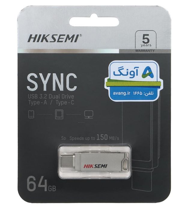 فلش مموری هایک سمی مدل Sync USB 3.2 Type-C ظرفیت 64 گیگابایت