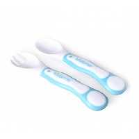 قاشق چنگال کیدزمی آبی Kidsme My First Spoon and Fork Set