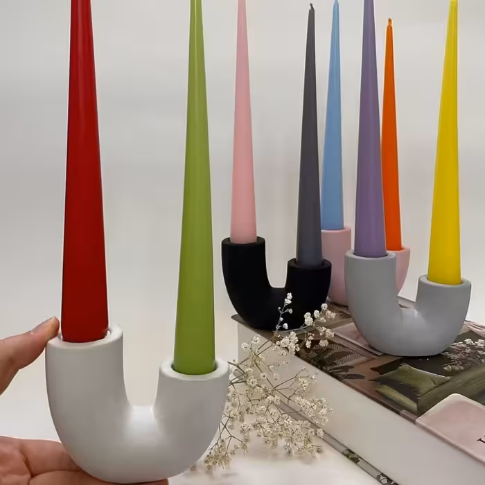 یک‌عدد جاشمعی یو سنگ مصنوعی دکوری کادویی تزیینی 