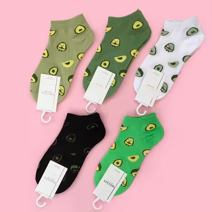 جوراب آواکادو جنس نخ و پنبه وارداتی