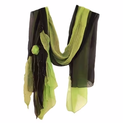 شال مجلسی حریر گل برجسته