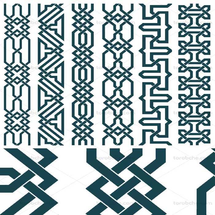 وکتور طرح المان و نماد های کادر اسلامی شماره 07 - گرافیک با طعم تربچه