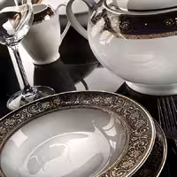 سرویس غذاخوری میدنایت 6 نفره سری ایتالیا اف 28 پارچه درجه یک