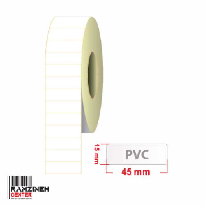 لیبل PVC سایز 45*15 میلیمتر تک ردیفه