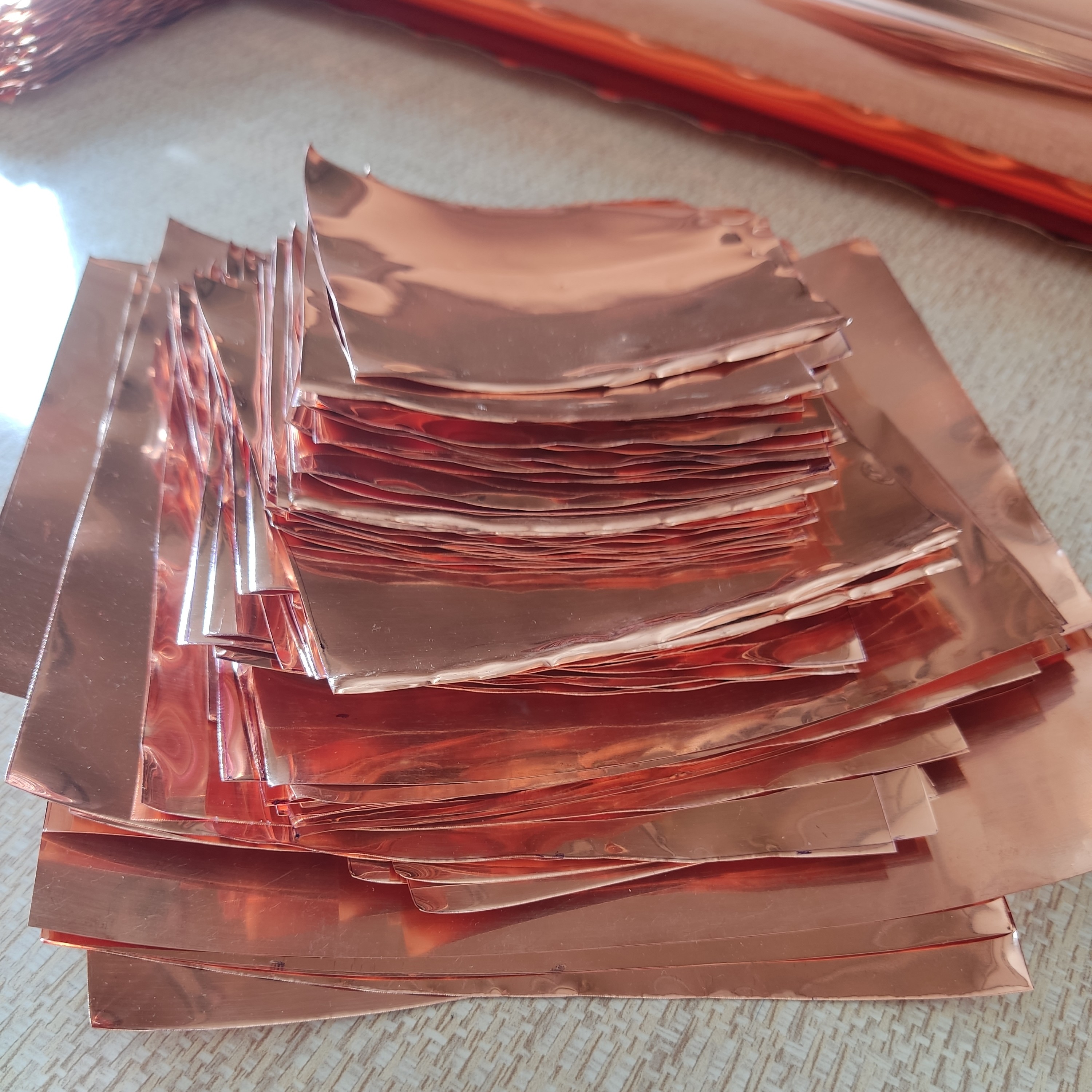 ورق مس یک دهم بیست در بیست 4عدد