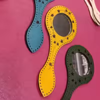 آینه چرمی دست دوز اسلیمی