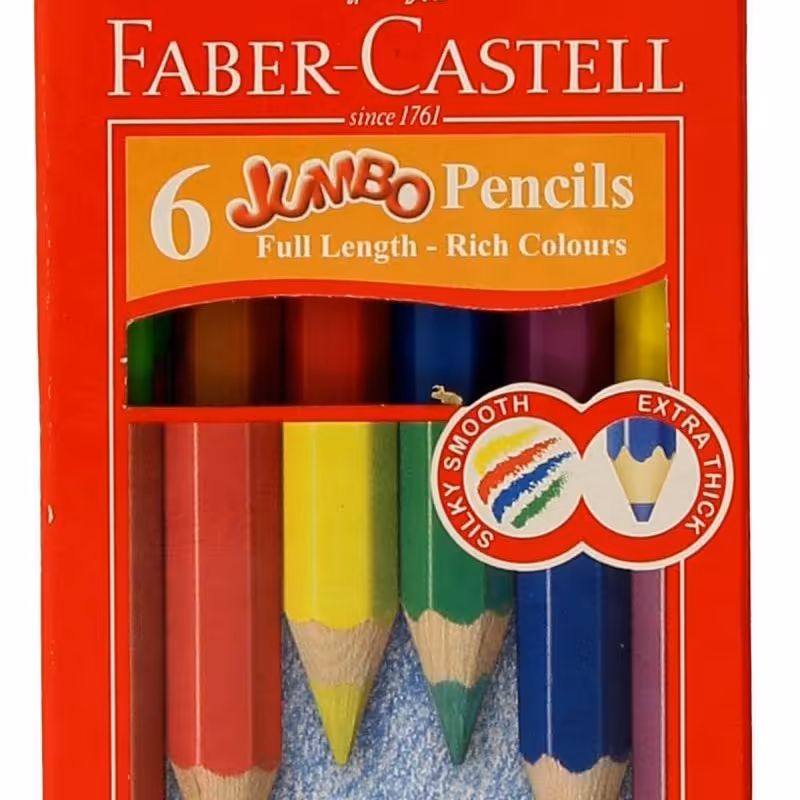 مداد رنگی 6 رنگ فابر کستل