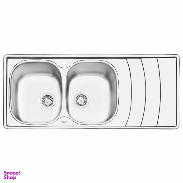 سینک ایلیا استیل مدل 2044L توکار سایز 50 × 120 سانتی متر