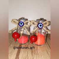 گیفت یلدا شیشه ای با آویز انار پک 5 عددی