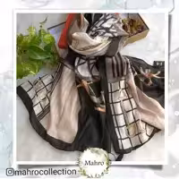 شال نخی میلا(ارسال رایگان) بهاره منگوله‌دار