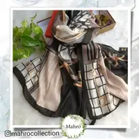 شال نخی میلا(ارسال رایگان) بهاره منگوله‌دار
