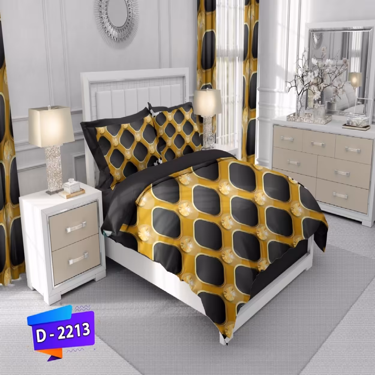 سرویس روتختی لمان کد 2213 دونفره 6 تکه