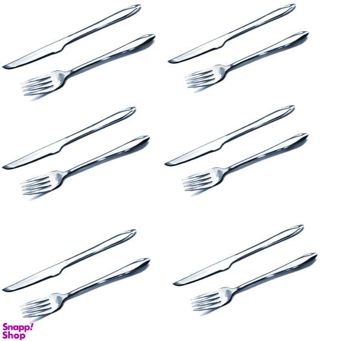 سرویس کارد و چنگال میوه خوری کابان طرح کوبورگ بسته ۱۲ عددی