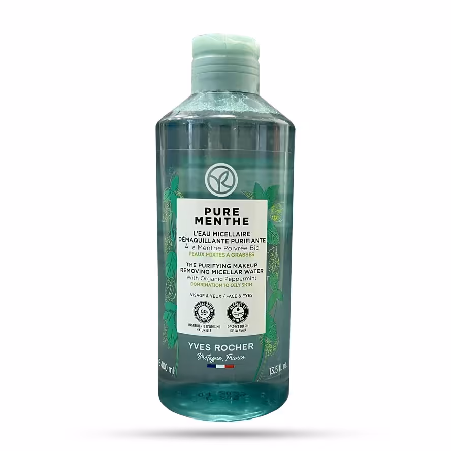 میسلارواتر پاک کننده آرایش ایوروشه Pure Menthe مخصوص پوست چرب و مختلط 400 میل
